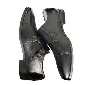 WearWell Oxford Shoes Mens 46 Black Leather Double Monk Strap Workwear Office